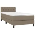 cadre de lit avec matelas LED Taupe 80x200 cm Tissu