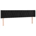Tête de lit à LED Noir 203x16x78/88 cm Velours