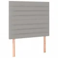 cadre de lit et matelas et LED Gris clair 80x200cm