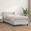 cadre de lit avec matelas Blanc 80x200 cm Similicuir