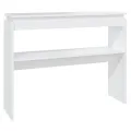 Table console Blanc 102x30x80 cm Aggloméré