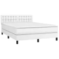 cadre de lit avec matelas Blanc 140x190cm Similicuir