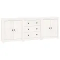 Buffet Blanc 210x35x80 cm Bois massif de pin