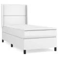 cadre de lit avec matelas Blanc 90x200 cm Similicuir