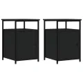 Tables de chevet 2 pcs noir 40x42x60 cm bois d'ingénierie
