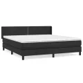 cadre de lit avec matelas Noir 180x200 cm Similicuir