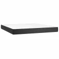 cadre de lit avec matelas Noir 180x200 cm Similicuir