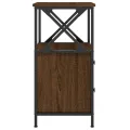 Table de chevet chêne marron 34x35,5x70 cm bois d'ingénierie