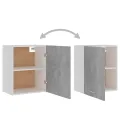Armoires suspendues 2 pcs Gris béton 50x31x60 cm Aggloméré