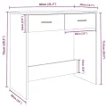 Bureau Sonoma gris 80x40x75 cm Bois d'ingénierie