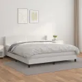 cadre de lit avec matelas Blanc 180x200cm Similicuir