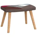 Chaise de relaxation avec repose-pied Patchwork Tissu