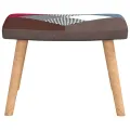 Chaise de relaxation avec repose-pied Patchwork Tissu
