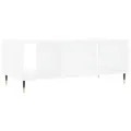 Table basse blanc 102x50x40 cm bois d'ingénierie