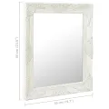 Miroir mural style baroque 50x60 cm Blanc