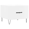 Table basse blanc brillant 50x50x40 cm bois d'ingénierie