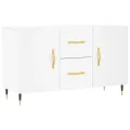 Buffet blanc 100x36x60 cm bois d'ingénierie