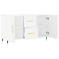 Buffet blanc 100x36x60 cm bois d'ingénierie