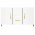 Buffet blanc 100x36x60 cm bois d'ingénierie
