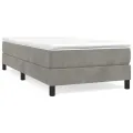 cadre de lit et matelas Gris clair 90x190 cm Velours