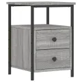 Tables de chevet 2 pcs sonoma gris 34x35,5x50cm bois ingénierie