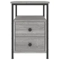 Tables de chevet 2 pcs sonoma gris 34x35,5x50cm bois ingénierie