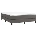 cadre de lit avec matelas Gris 140x200 cm Similicuir