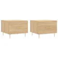Tables basses 2 pcs chêne sonoma 50x50x40 cm bois d'ingénierie
