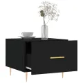 Tables basses 2 pcs noir 50x50x40 cm bois d'ingénierie