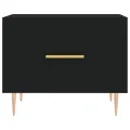 Tables basses 2 pcs noir 50x50x40 cm bois d'ingénierie