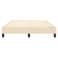cadre de lit Crème 140x190 cm Tissu