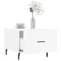 Table basse blanc 50x50x40 cm bois d'ingénierie