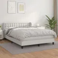 cadre de lit avec matelas Blanc 140x200cm Similicuir