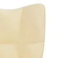 Chaise à bascule avec repose-pied Blanc crème Velours