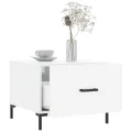 Table basse blanc brillant 50x50x40 cm bois d'ingénierie
