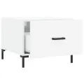 Table basse blanc brillant 50x50x40 cm bois d'ingénierie