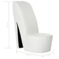 Chaise en forme de chaussure à talon haut Blanc Similicuir
