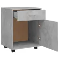 Armoire à roulettes Gris béton 45x38x54 cm Aggloméré