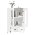 Buffet haut blanc 69,5x31x115 cm bois d'ingénierie