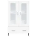 Buffet haut blanc 69,5x31x115 cm bois d'ingénierie