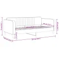 Lit de repos noir 80x200 cm velours