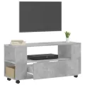 Meuble TV gris béton 102x34,5x43 cm bois d'ingénierie