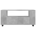 Meuble TV gris béton 102x34,5x43 cm bois d'ingénierie