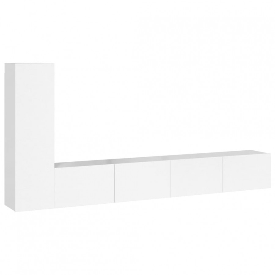 Ensemble de meubles TV 3 pcs Blanc brillant Bois d'ingénierie