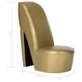 Chaise en forme de chaussure à talon haut Doré Similicuir
