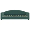 Lit de repos vert foncé 90x200 cm velours