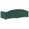 Lit de repos vert foncé 90x200 cm velours