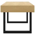Table basse Marron clair et noir 90x45x40 cm MDF et fer