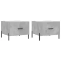 Tables basses 2 pcs gris béton 50x50x40 cm bois d'ingénierie