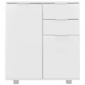 Buffet Blanc brillant 71 x 35 x 80 cm Bois d'ingénierie